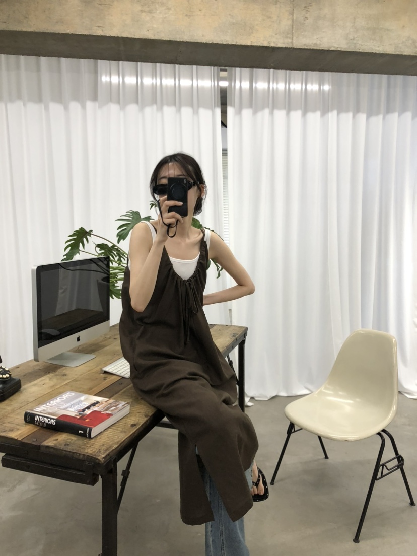 FOSET韓國直郵㊣女裝新款25春夏時尚人氣推薦休閑連衣裙亞麻FOSET連衣裙