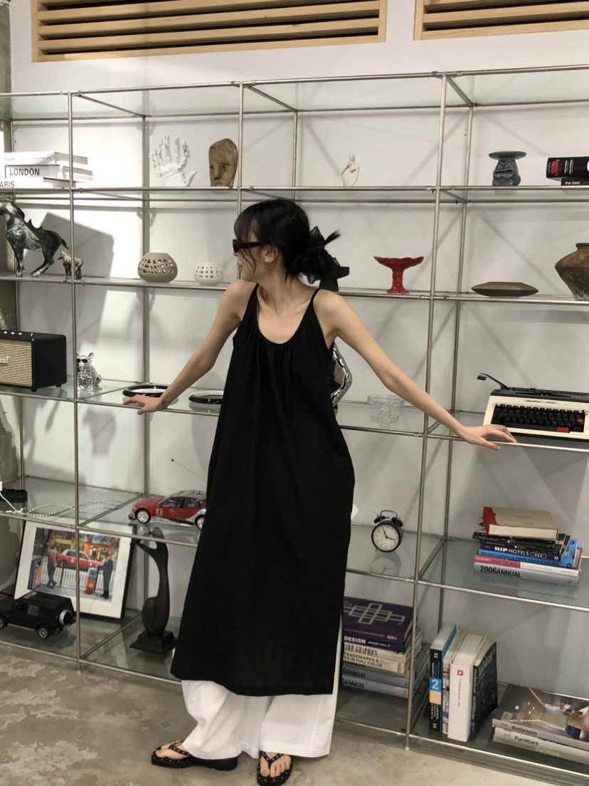 FOSET韓國直郵㊣女裝新款25春夏時尚人氣推薦休閑連衣裙亞麻FOSET連衣裙