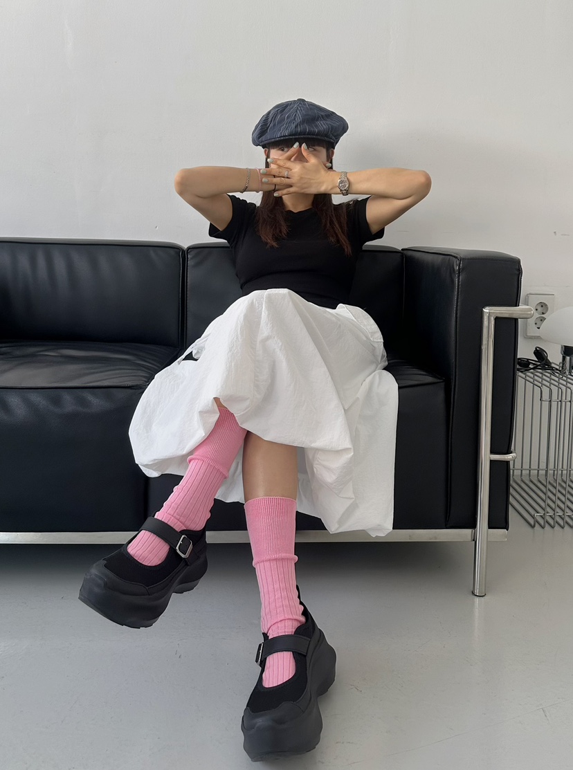 BYRING直郵韓國代購㊣女裝新品25春夏熱賣時尚半身裙中短裙BYRING半身裙/中短裙