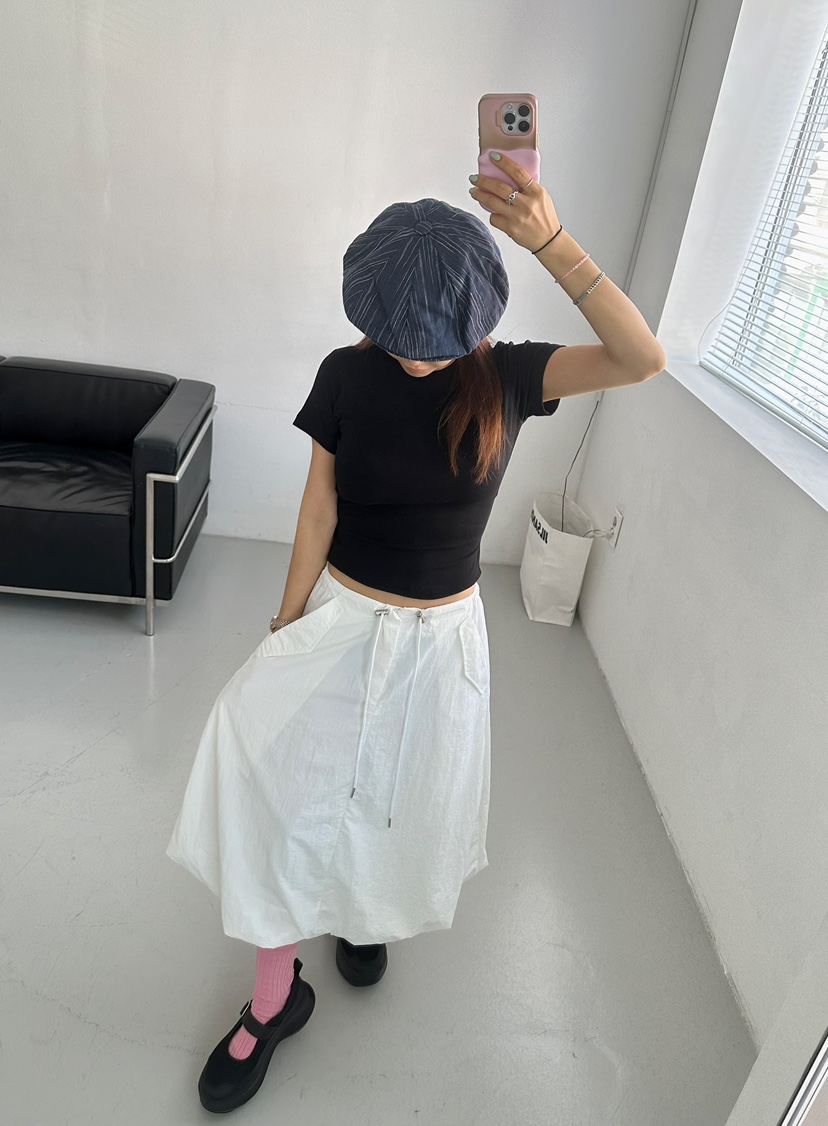 BYRING直郵韓國代購㊣女裝新品25春夏熱賣時尚半身裙中短裙BYRING半身裙/中短裙