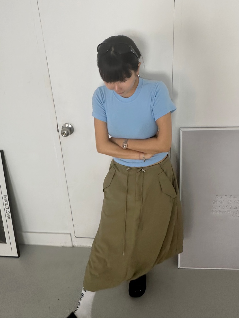 BYRING直郵韓國代購㊣女裝新品25春夏熱賣時尚半身裙中短裙BYRING半身裙/中短裙