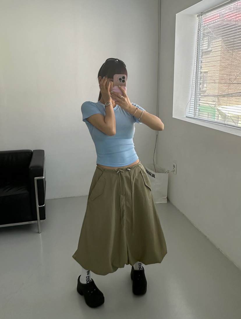BYRING直郵韓國代購㊣女裝新品25春夏熱賣時尚半身裙中短裙BYRING半身裙/中短裙