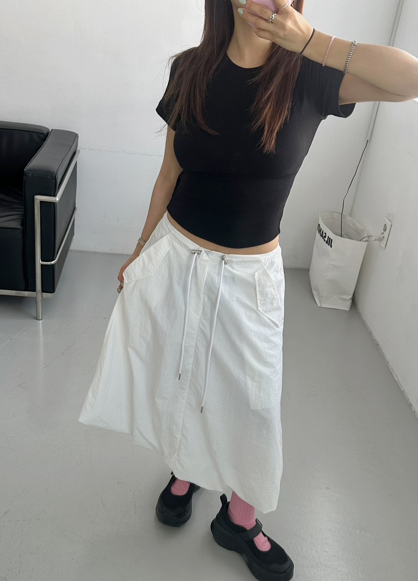BYRING直郵韓國代購㊣女裝新品25春夏熱賣時尚半身裙中短裙BYRING半身裙/中短裙
