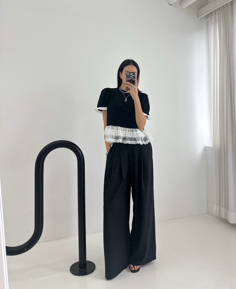 MABEL-Q直郵韓國代購㊣女裝新品時尚熱賣推薦人氣25春夏T恤SOUIT by mabel-QT恤