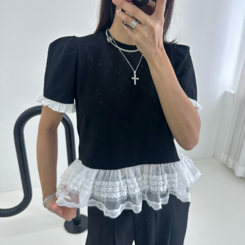 MABEL-Q直郵韓國代購㊣女裝新品時尚熱賣推薦人氣25春夏T恤SOUIT by mabel-QT恤圖色2