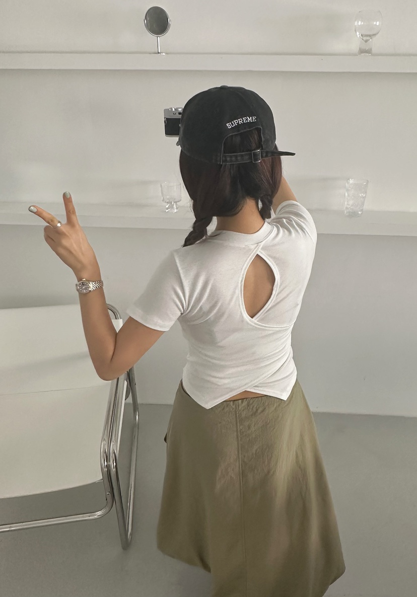 BYRING韓國㊣直郵東大門代購女裝新品25春夏休閑人氣時尚T恤BYRINGT恤圖色2