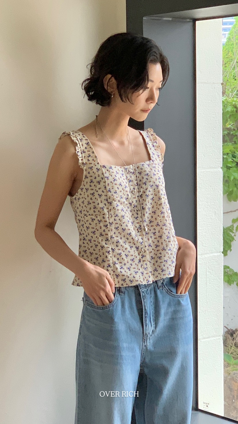 OVER RICH韓國直郵㊣東大門實拍女裝新款推薦時尚吊帶背心OVER RICH吊帶/背心
