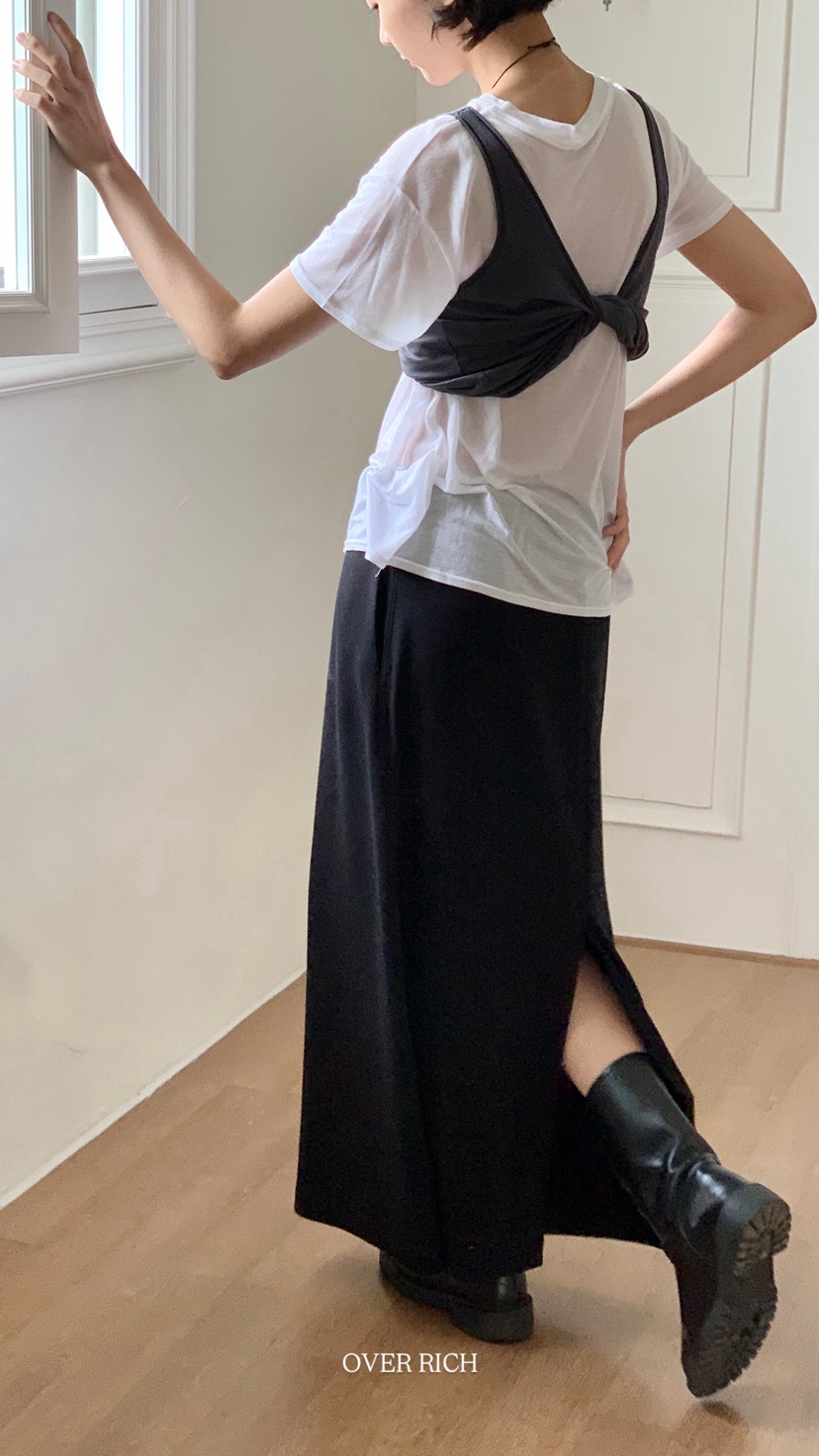 OVER RICH直郵韓國代購㊣女裝新品推薦休閑時尚人氣25春夏長裙OVER RICH長裙