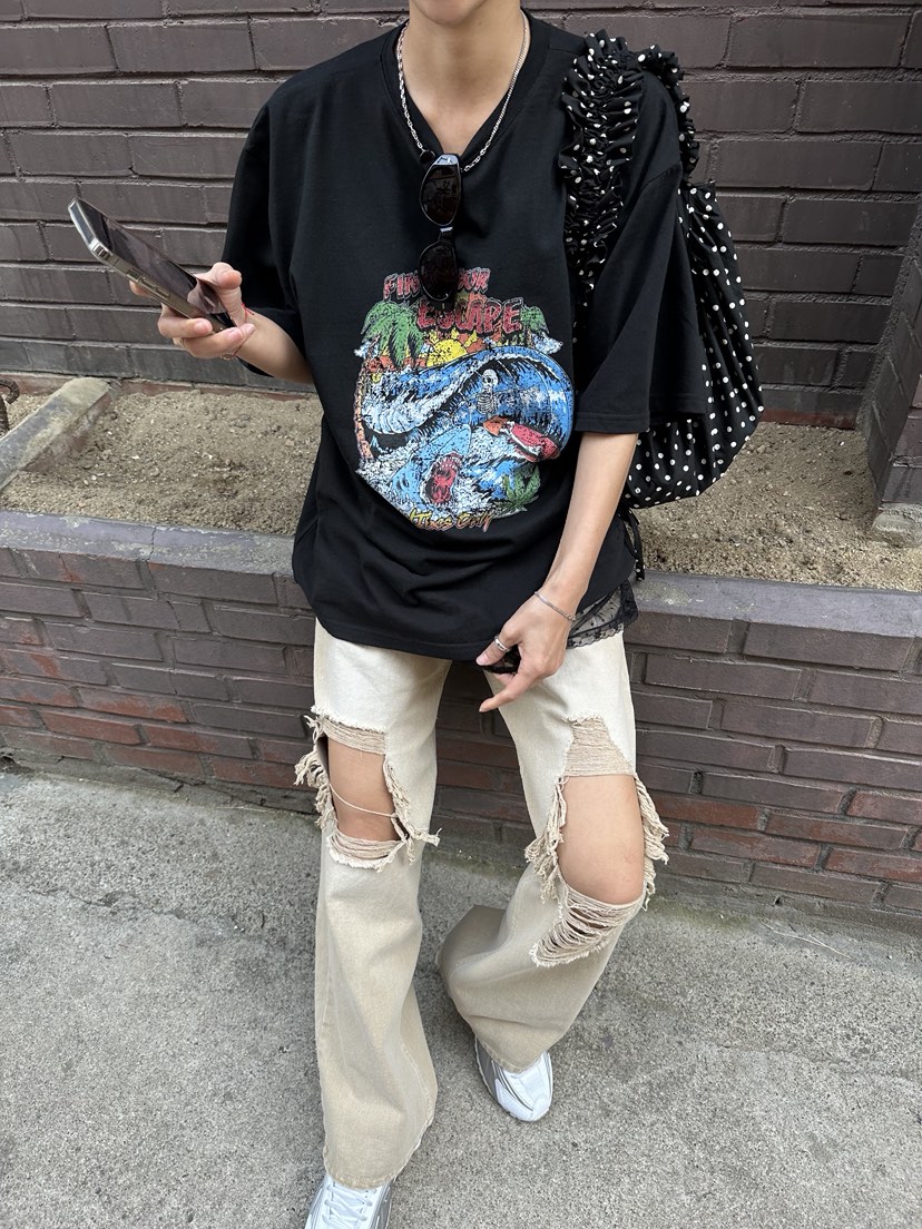 SUNDER MARKET韓國㊣直郵東大門代購女裝新品推薦25春夏T恤SUNDER MARKETT恤