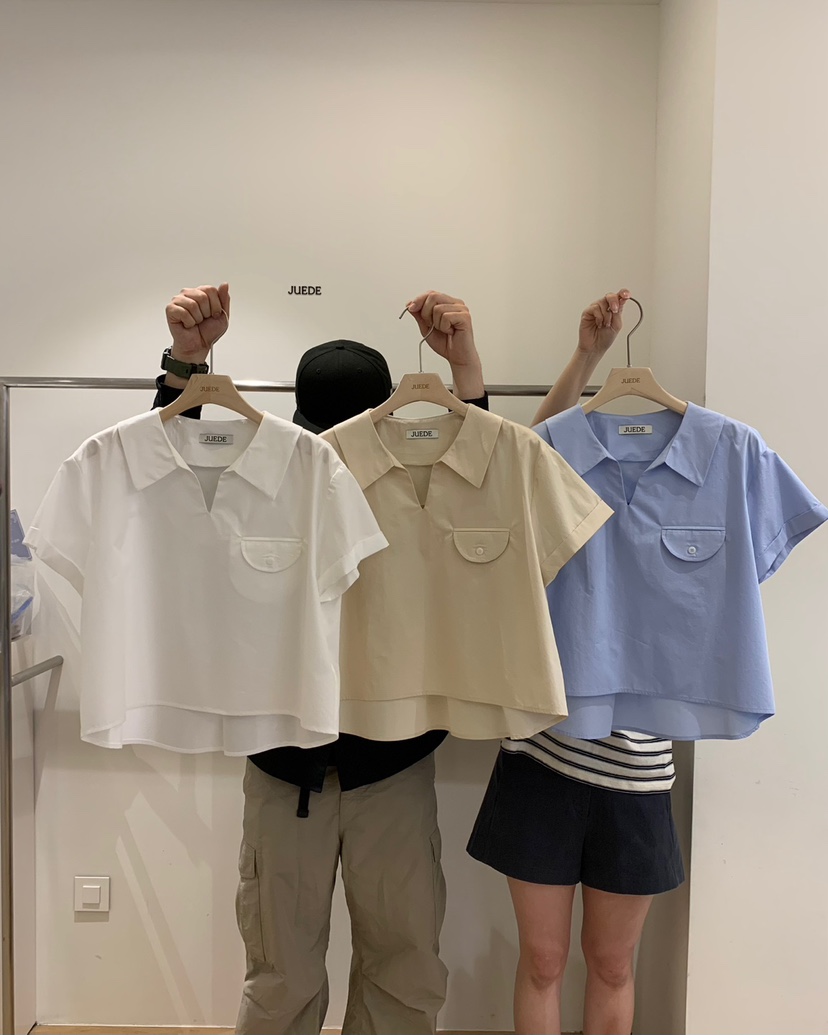 JUEDE(此品牌容易投訴)韓國直郵㊣女裝新款時尚襯衫蕾絲衫JUEDE襯衫/蕾絲衫