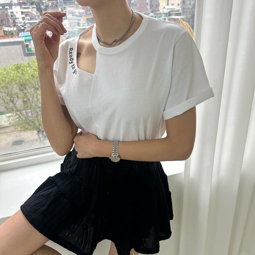 MABEL-Q韓國直郵㊣女裝新品25春夏時尚熱賣休閑人氣推薦T恤SOUIT by mabel-QT恤圖色2