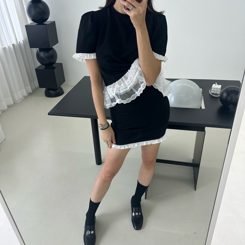 MABEL-Q直郵韓國代購㊣女裝新款熱賣休閑人氣25春夏時尚短裙SOUIT by mabel-Q短裙