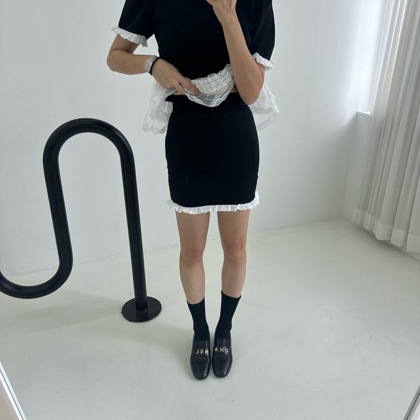 MABEL-Q直郵韓國代購㊣女裝新款熱賣休閑人氣25春夏時尚短裙SOUIT by mabel-Q短裙