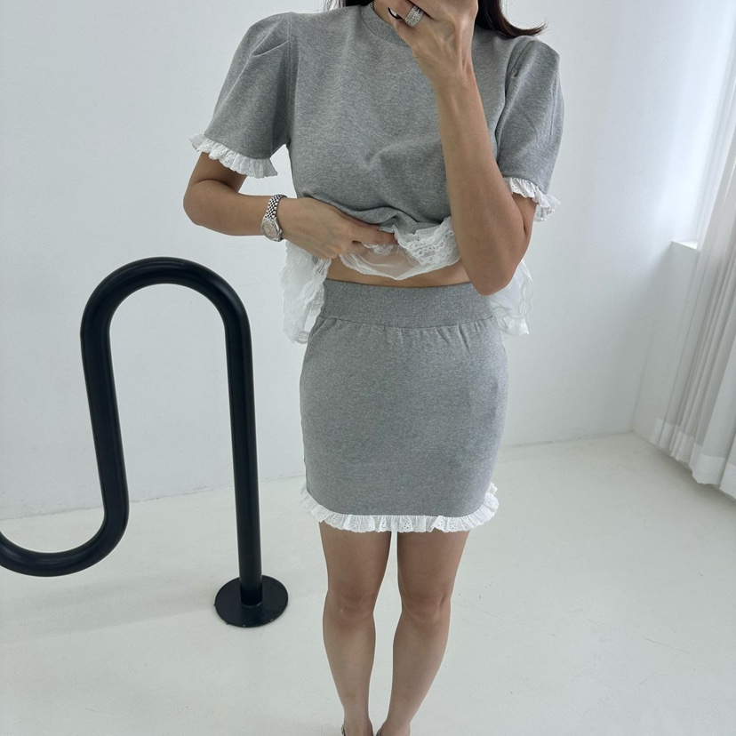 MABEL-Q直郵韓國代購㊣女裝新款熱賣休閑人氣25春夏時尚短裙SOUIT by mabel-Q短裙