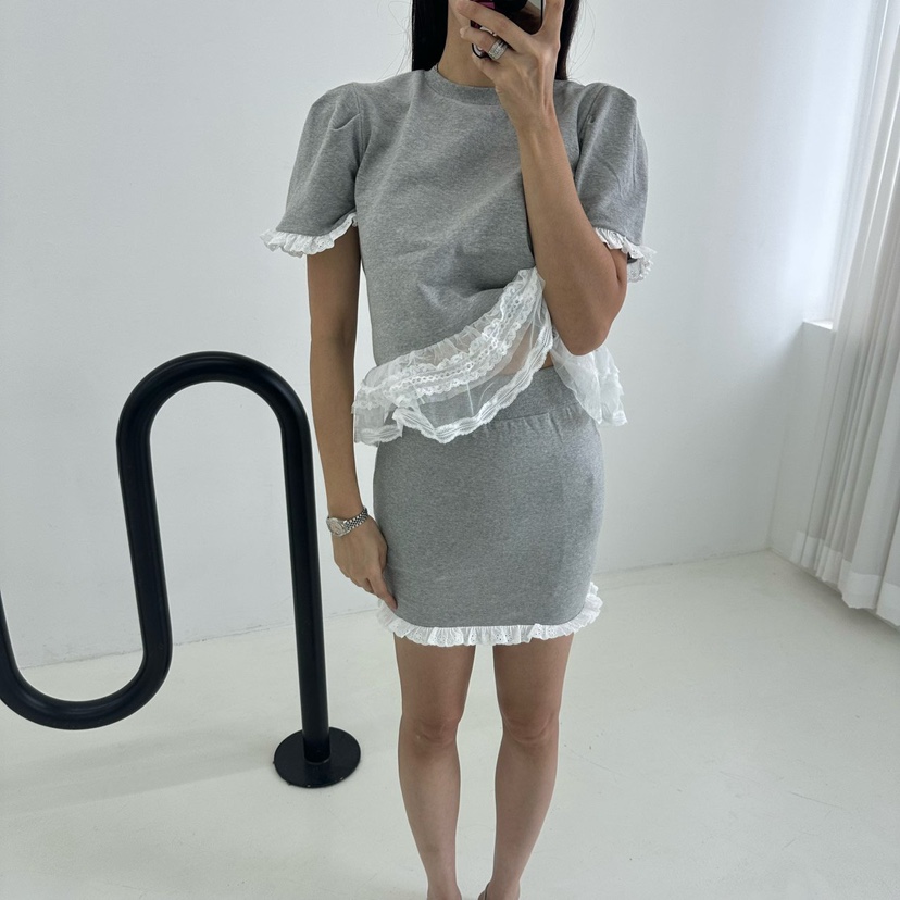 MABEL-Q直郵韓國代購㊣女裝新款熱賣休閑人氣25春夏時尚短裙SOUIT by mabel-Q短裙