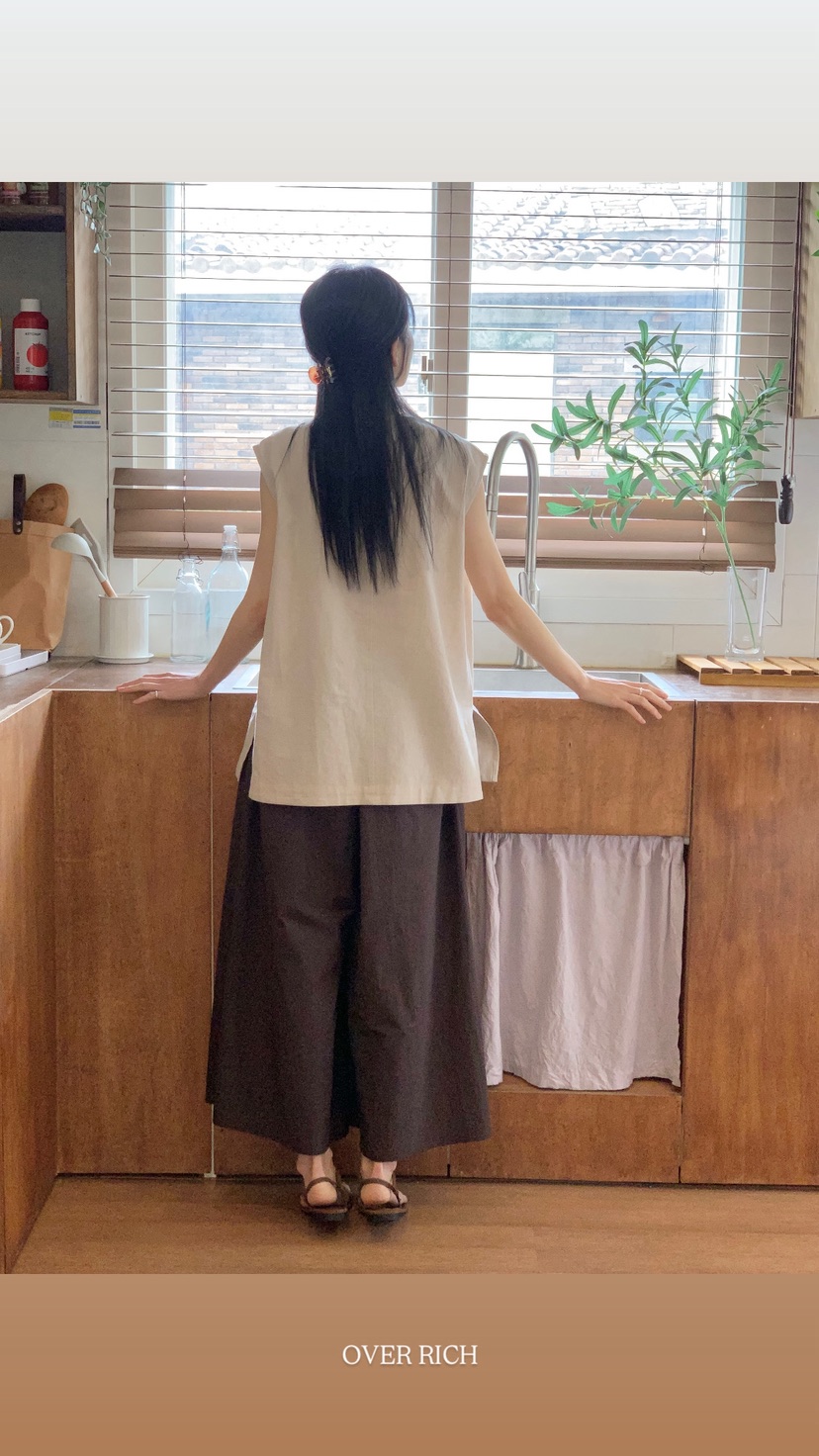 OVER RICH韓國㊣直郵東大門代購女裝新品休閑25春夏休閑褲OVER RICH休閑褲