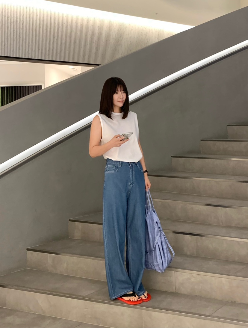 COURGETTE韓國直郵㊣東大門實拍女裝新款熱賣時尚人氣牛仔褲COURGETTE牛仔褲