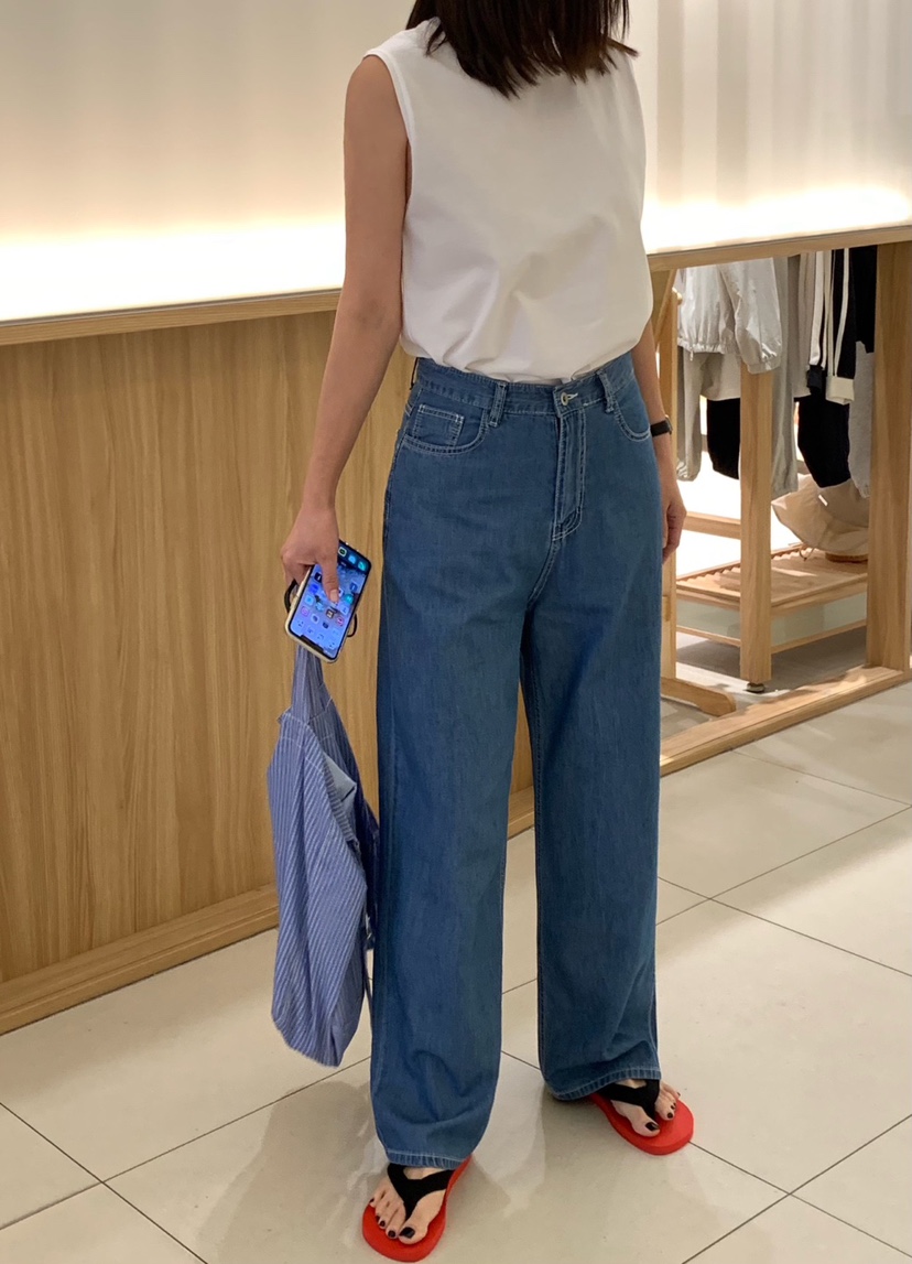 COURGETTE韓國直郵㊣東大門實拍女裝新款熱賣時尚人氣牛仔褲COURGETTE牛仔褲