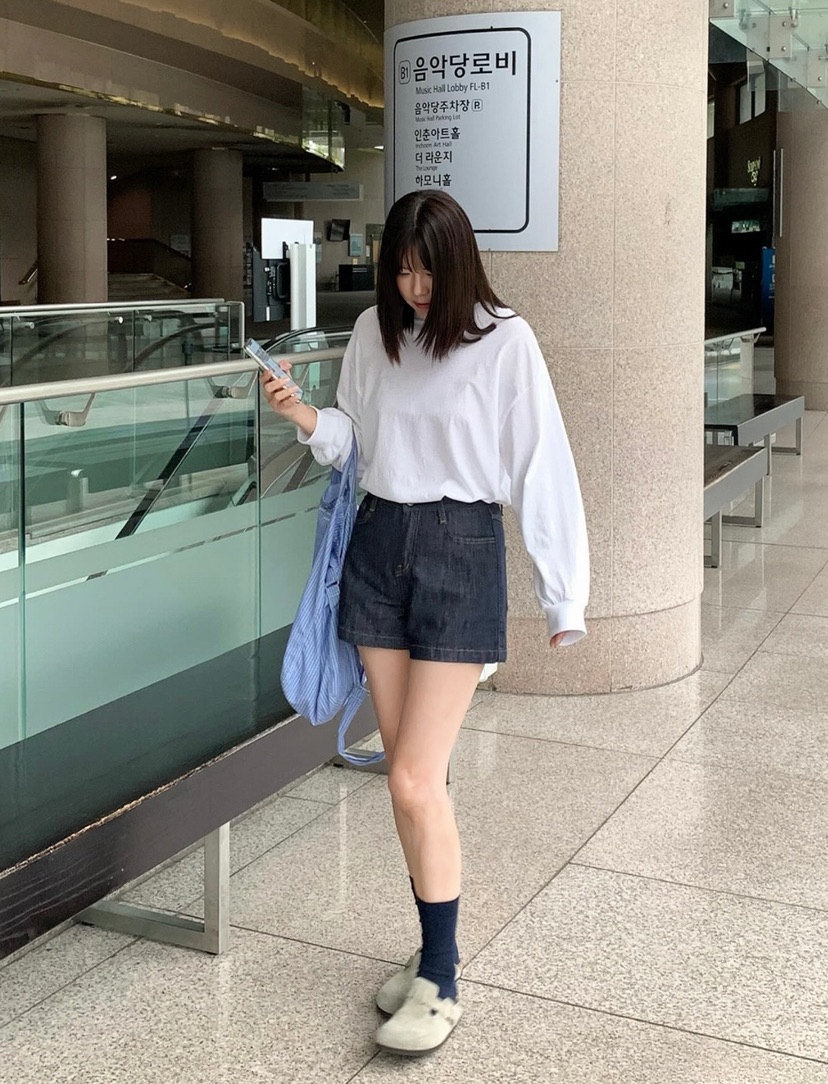 COURGETTE韓國㊣直郵東大門代購女裝新品休閑人氣25春夏長袖T恤COURGETTE長袖T恤