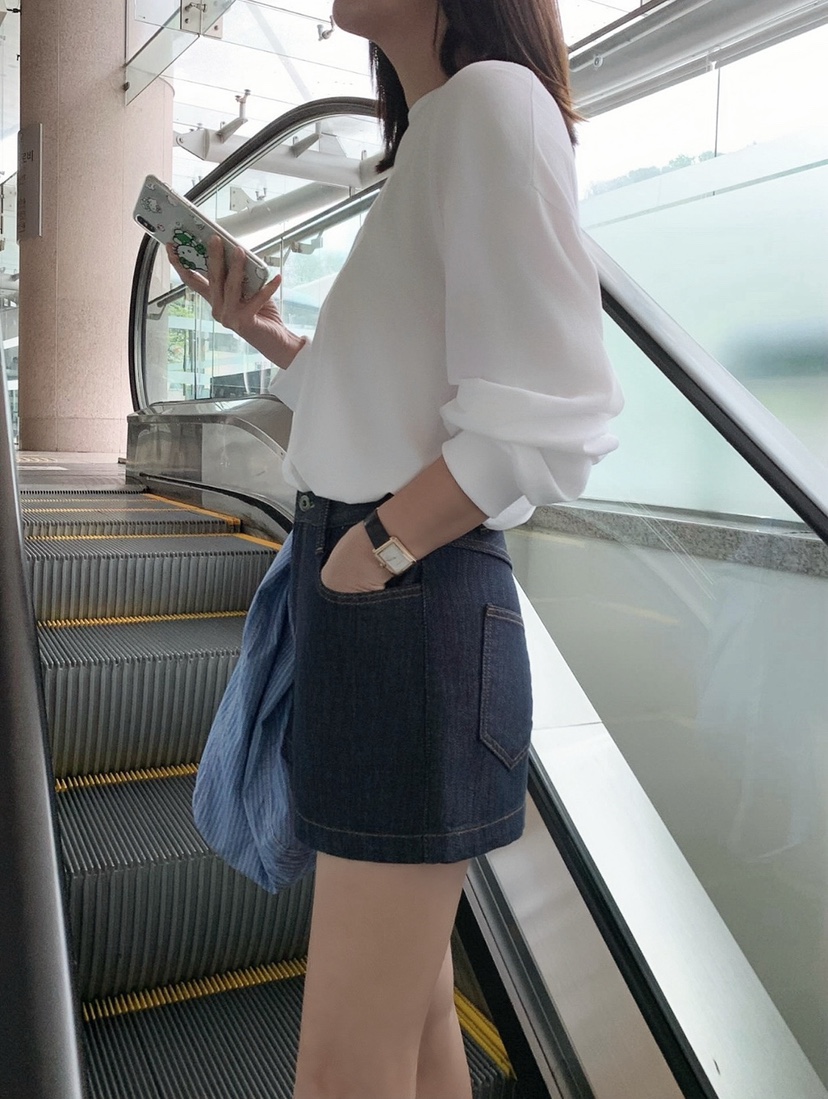 COURGETTE韓國㊣直郵東大門代購女裝新品休閑人氣25春夏長袖T恤COURGETTE長袖T恤