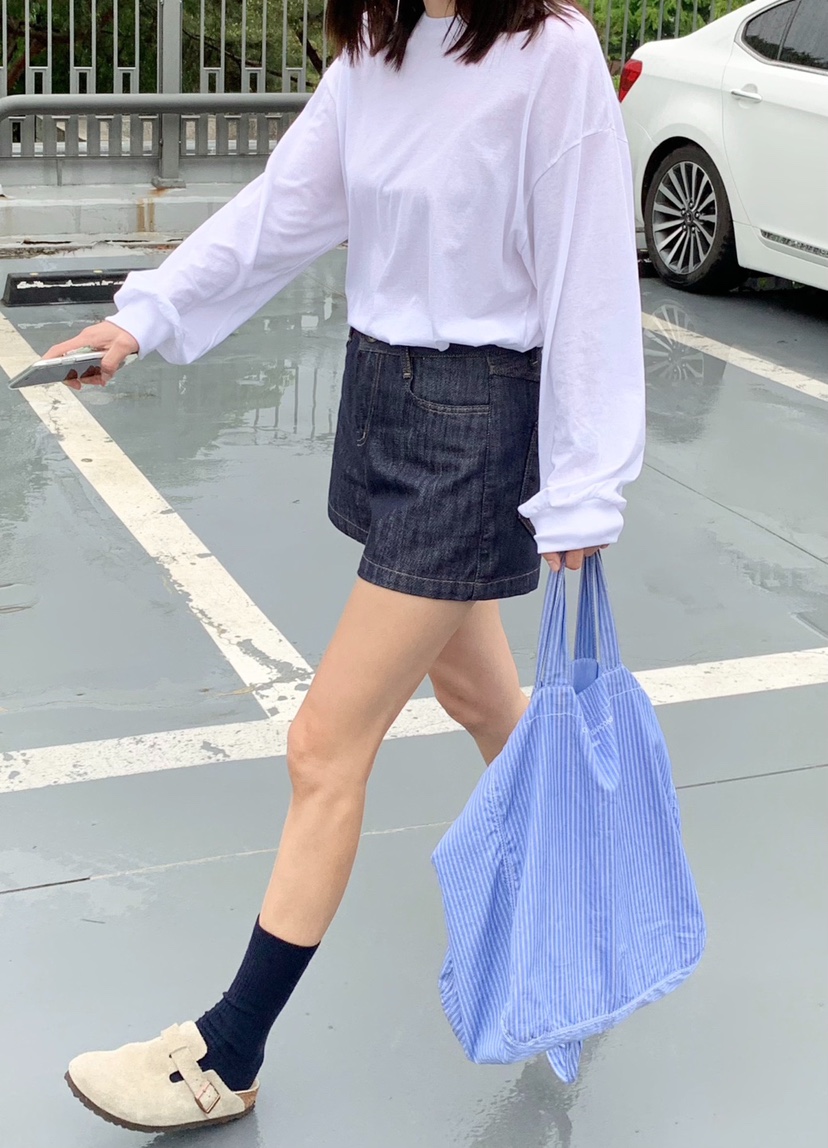 COURGETTE韓國㊣直郵東大門代購女裝新品休閑人氣25春夏長袖T恤COURGETTE長袖T恤