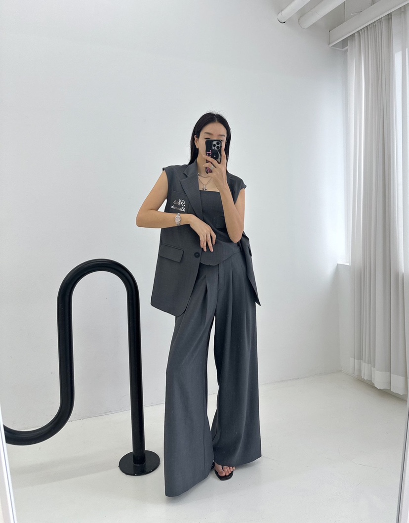MABEL-Q韓國直郵㊣東大門實拍女裝新款時尚休閑熱賣推薦馬甲SOUIT by mabel-Q馬甲