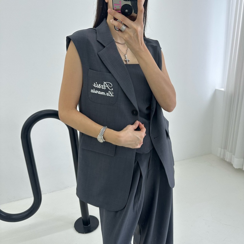 MABEL-Q韓國直郵㊣東大門實拍女裝新款時尚休閑熱賣推薦馬甲SOUIT by mabel-Q馬甲