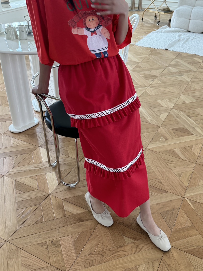 MAISONDEGLORY韓國直郵㊣女裝新品熱賣推薦25春夏長裙亞麻長款MAISON DE GLORY長裙