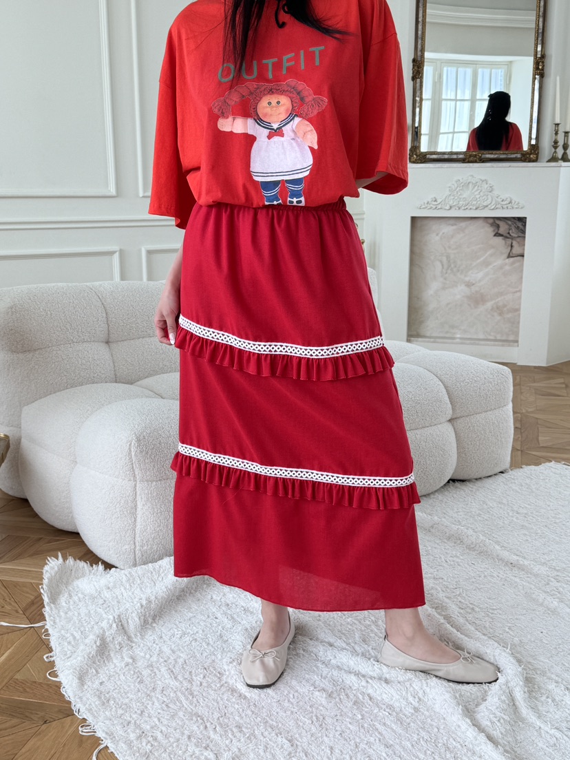 MAISONDEGLORY韓國直郵㊣女裝新品熱賣推薦25春夏長裙亞麻長款MAISON DE GLORY長裙
