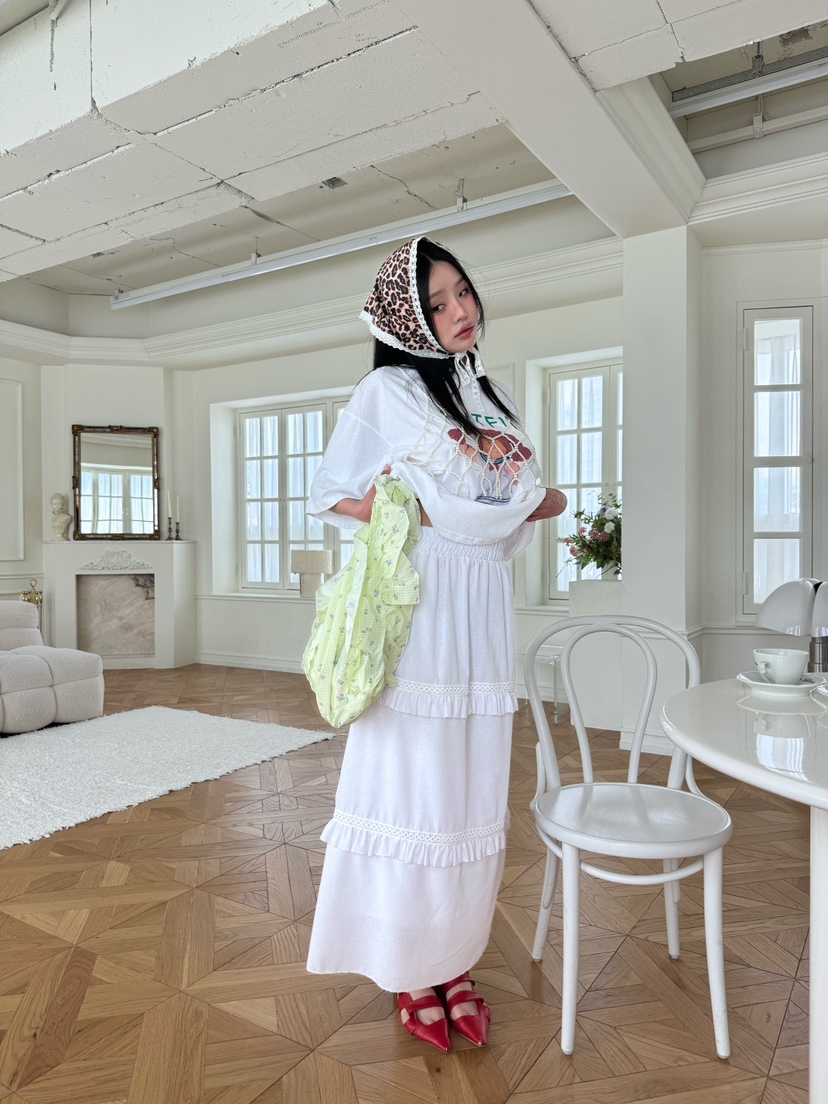 MAISONDEGLORY韓國直郵㊣女裝新品熱賣推薦25春夏長裙亞麻長款MAISON DE GLORY長裙