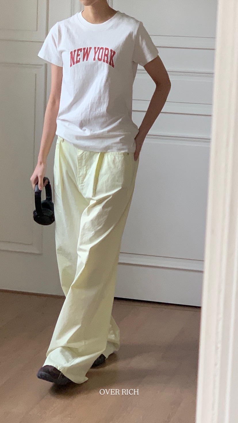 OVER RICH直郵韓國代購㊣女裝新品時尚熱賣人氣25春夏休閑褲OVER RICH休閑褲