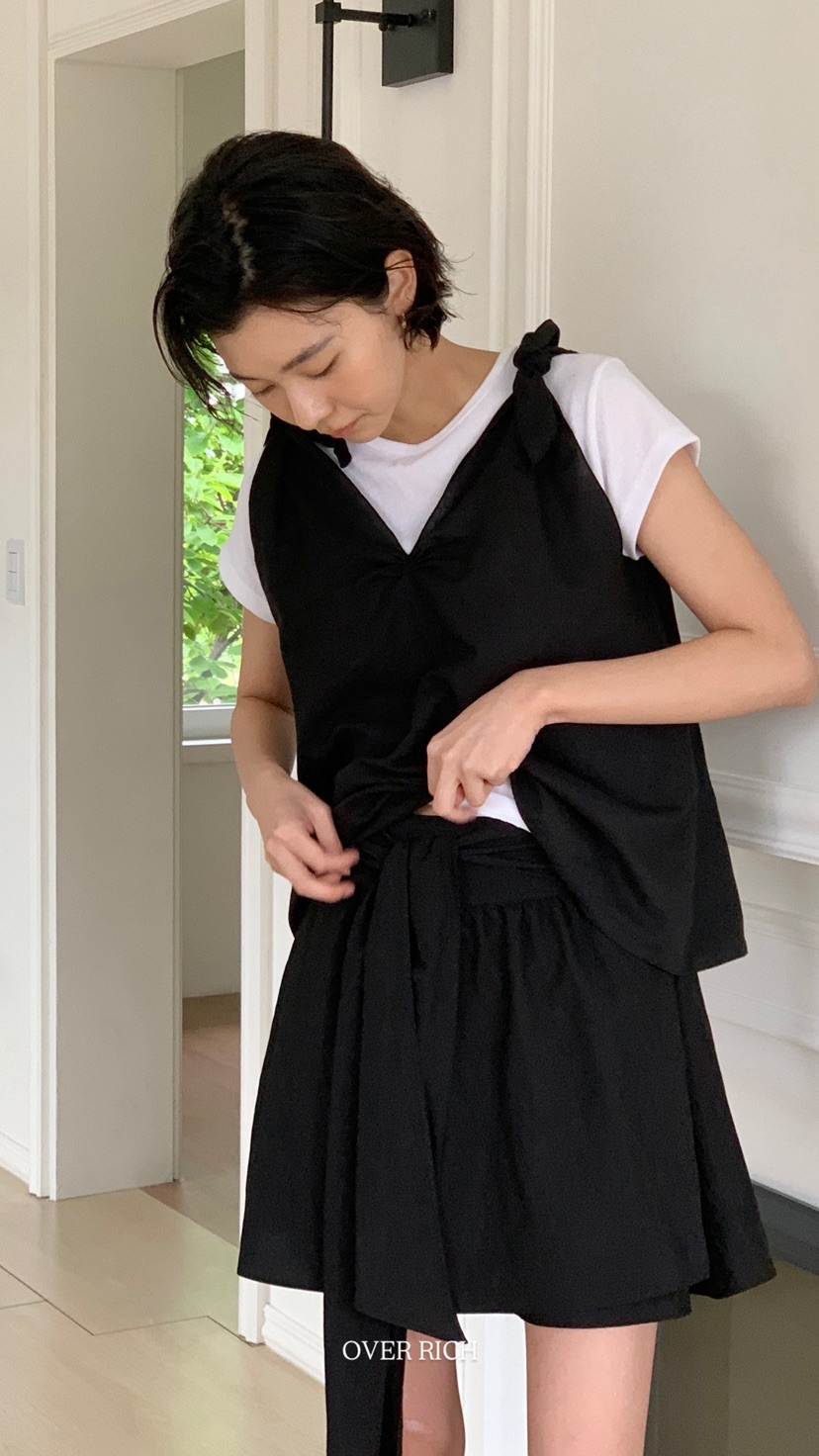 OVER RICH韓國直郵㊣東大門實拍女裝新款25春夏人氣時尚短裙OVER RICH短裙