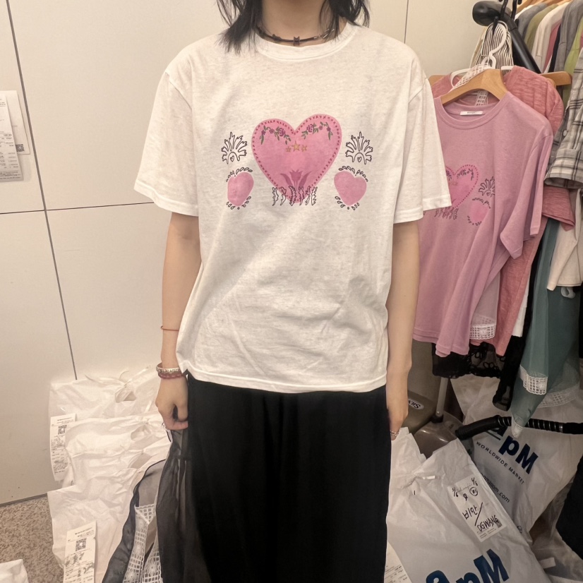 DOHWAJI韓國直郵㊣女裝新款休閑時尚25春夏熱賣推薦人氣T恤DOHWAJIT恤圖色2