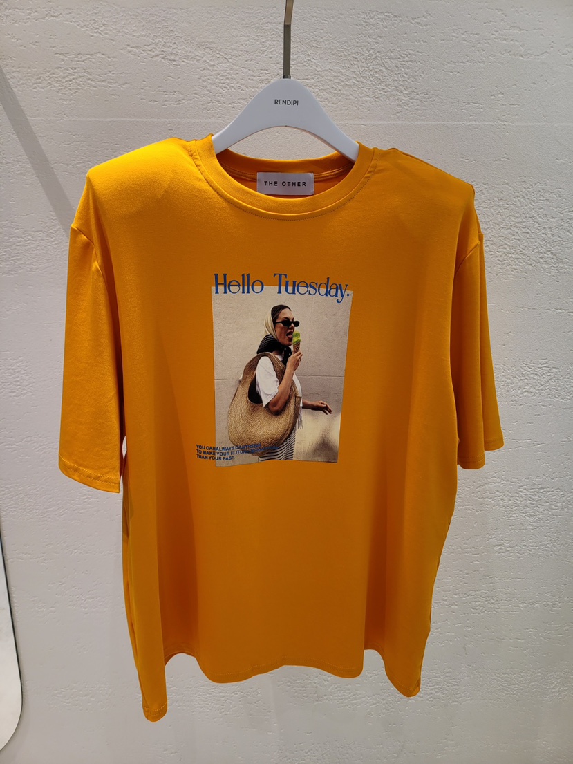 THE OTHER韓國直郵㊣東大門實拍女裝新款時尚人氣休閑推薦T恤THE OTHERT恤圖色1