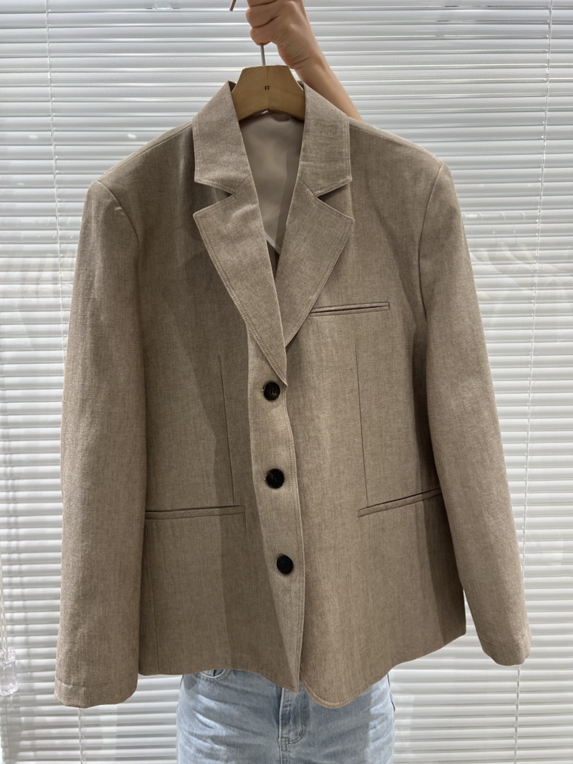 FF韓國㊣直郵東大門代購女裝新品25春夏熱賣時尚推薦夾克亞麻FF/SUNDAY夾克圖色2