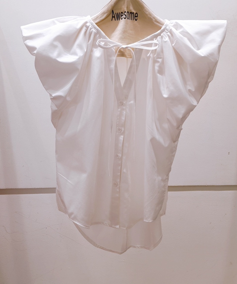 AWESOME-P直郵韓國代購㊣女裝新品25春夏襯衫蕾絲衫泡泡袖AWESOME-P襯衫/蕾絲衫圖色2