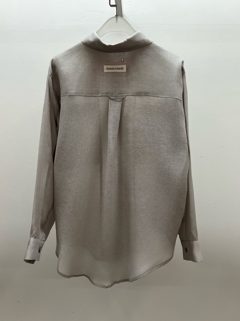 WEARABLE-L韓國直郵㊣東大門實拍女裝新款人氣襯衫蕾絲衫亞麻布口袋WEARABLE襯衫/蕾絲衫