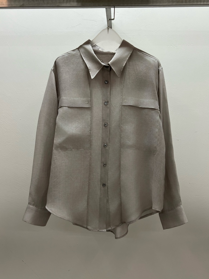 WEARABLE-L韓國直郵㊣東大門實拍女裝新款人氣襯衫蕾絲衫亞麻布口袋WEARABLE襯衫/蕾絲衫圖色3