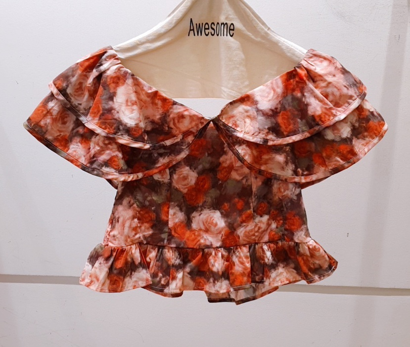 AWESOME-P韓國直郵㊣女裝新品25春夏人氣推薦休閑襯衫蕾絲衫AWESOME-P襯衫/蕾絲衫圖色1