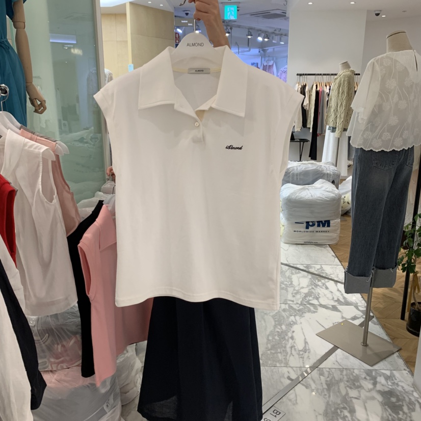 ALMOND韓國㊣直郵東大門代購女裝新款人氣時尚推薦休閑25春夏T恤ALMONDT恤圖色3