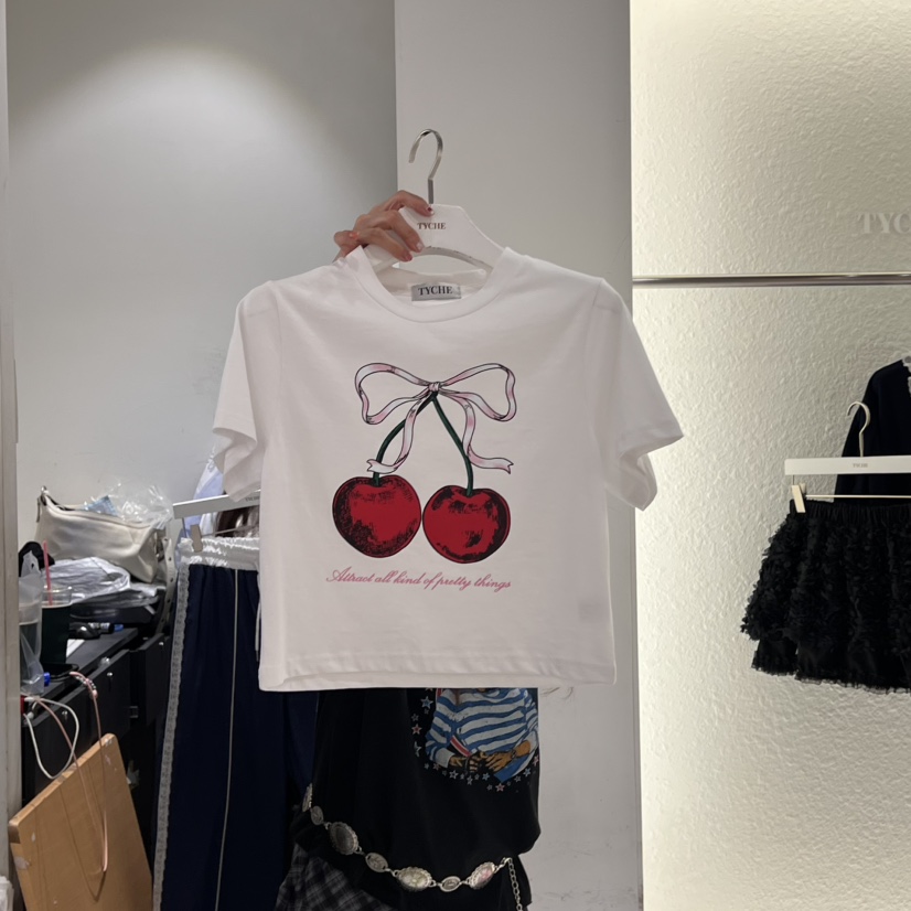 TYCHE韓國直郵㊣東大門實拍女裝新品推薦熱賣25春夏休閑T恤TYCHET恤