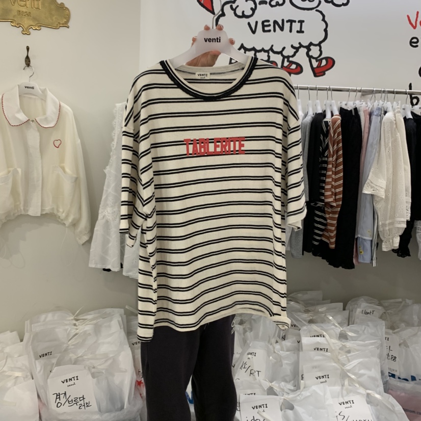 VENTI韓國㊣直郵東大門代購女裝新品推薦25春夏人氣熱賣T恤VENTIT恤圖色1