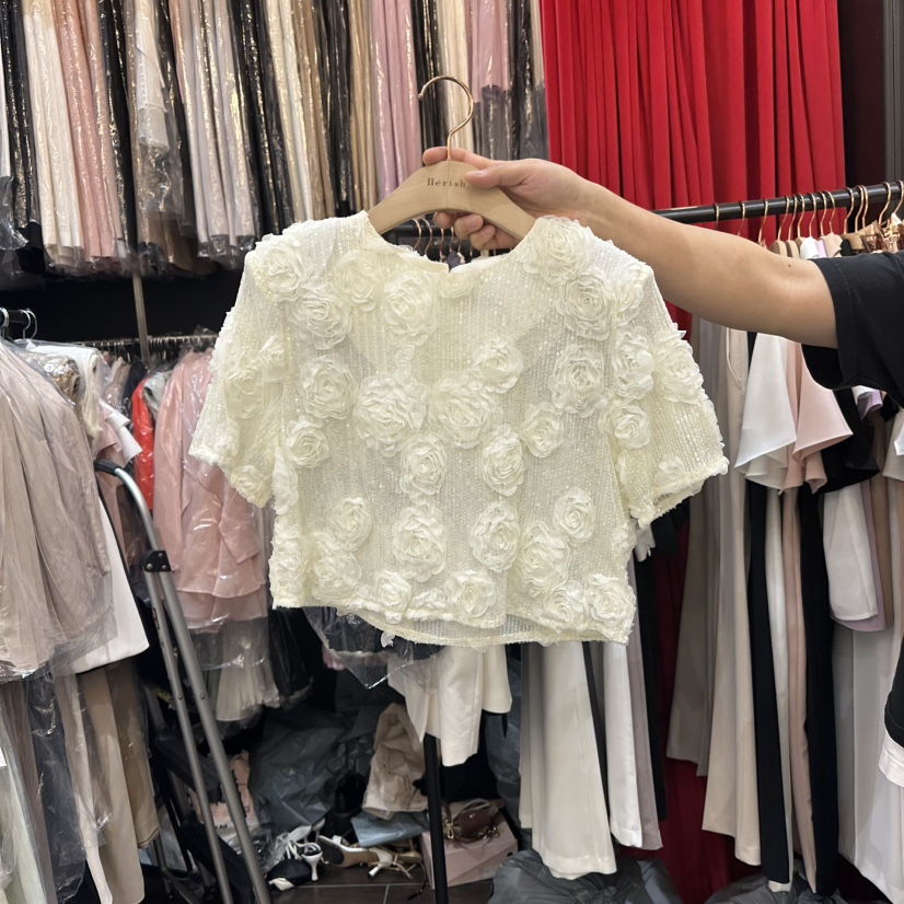 HERISH-HAUTE韓國直郵㊣女裝新品推薦人氣熱賣休閑襯衫蕾絲衫HERISH-HAUTE襯衫/蕾絲衫