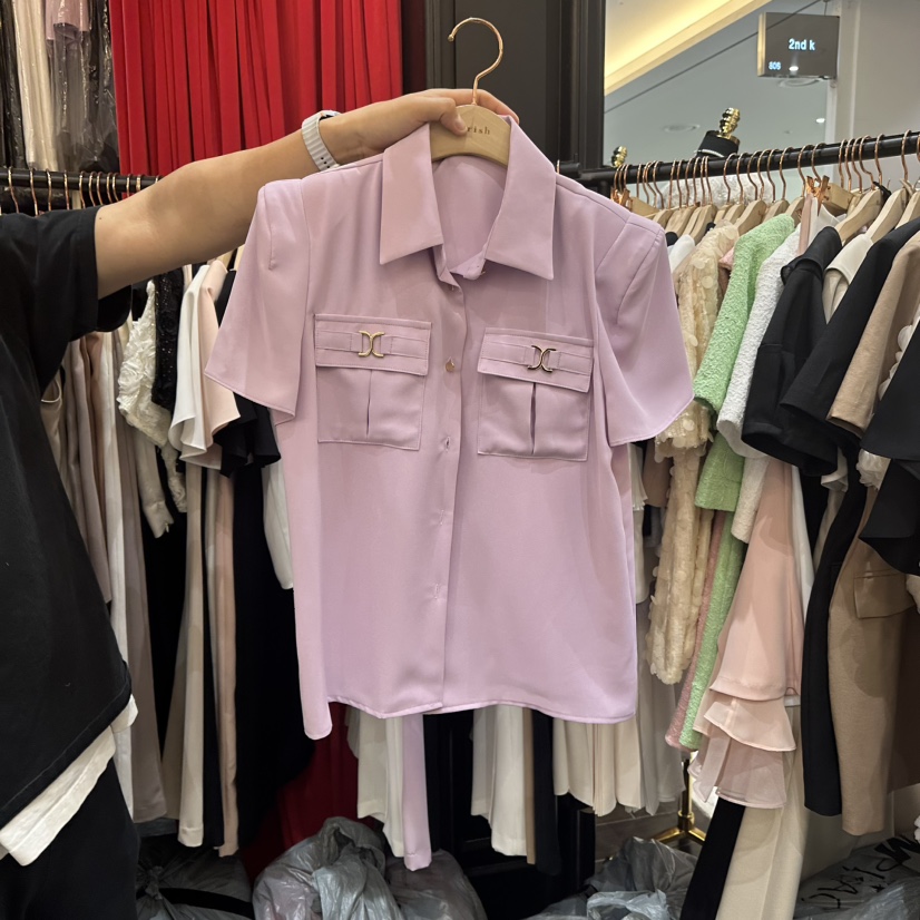 HERISH-HAUTE韓國直郵㊣女裝新品熱賣休閑時尚25春夏襯衫蕾絲衫HERISH-HAUTE襯衫/蕾絲衫圖色3