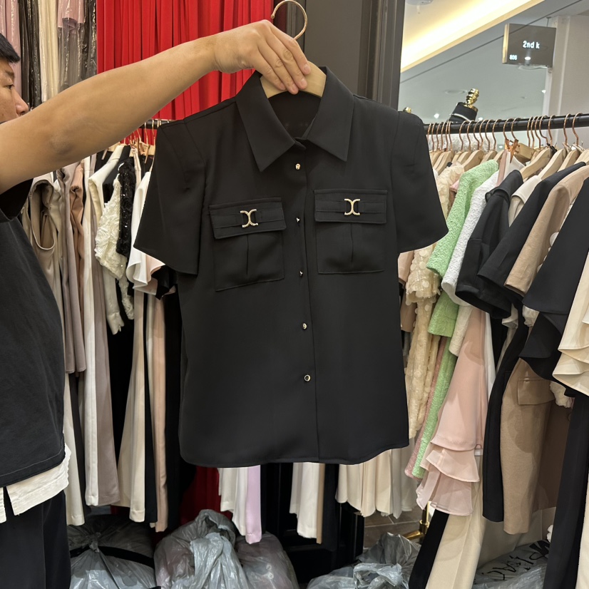 HERISH-HAUTE韓國直郵㊣女裝新品熱賣休閑時尚25春夏襯衫蕾絲衫HERISH-HAUTE襯衫/蕾絲衫圖色4