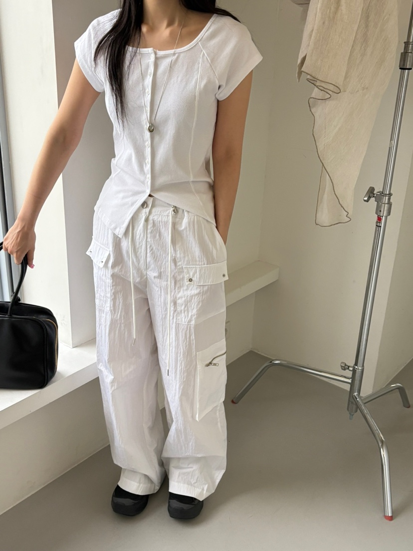 Verbena韓國㊣直郵東大門代購女裝新品人氣休閑褲工裝褲拉鏈Verbena休閑褲
