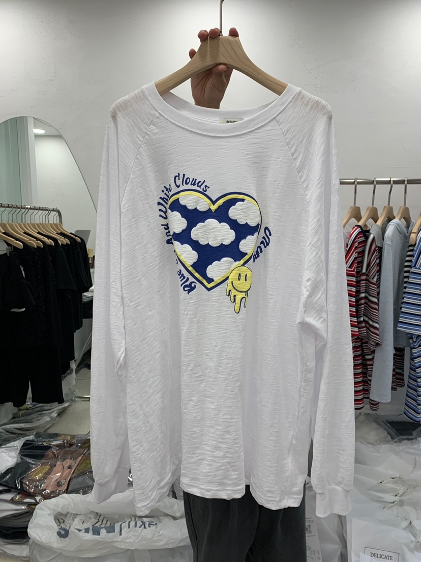DELICATE韓國直郵㊣東大門實拍女裝新款人氣休閑25春夏長袖T恤DELICATE長袖T恤