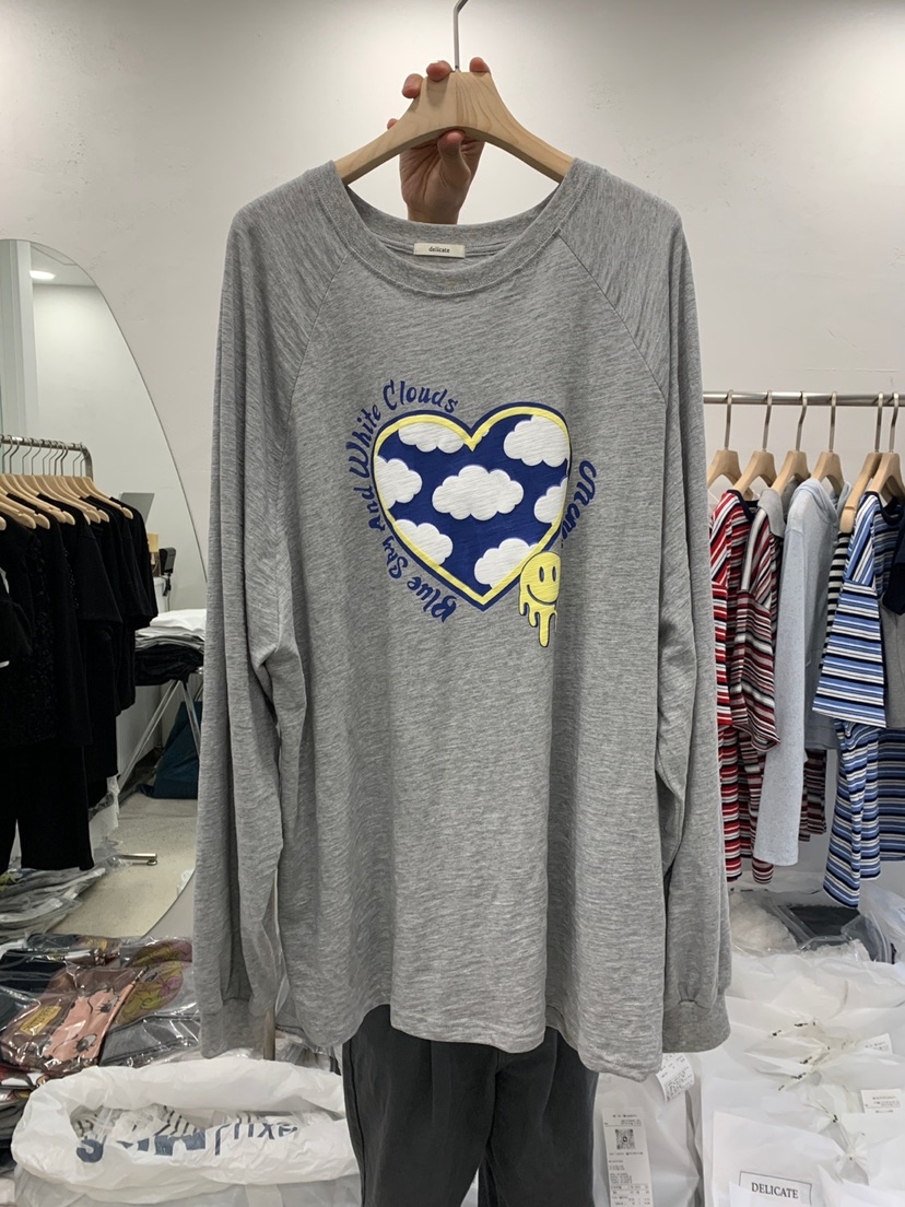 DELICATE韓國直郵㊣東大門實拍女裝新款人氣休閑25春夏長袖T恤DELICATE長袖T恤圖色2