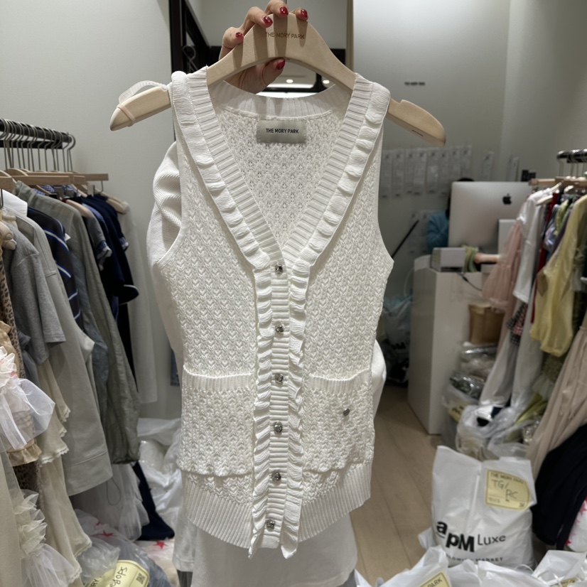 THEMORYPARK直郵韓國代購㊣女裝新品熱賣時尚25春夏休閑馬甲THE MORY PARK馬甲圖色2