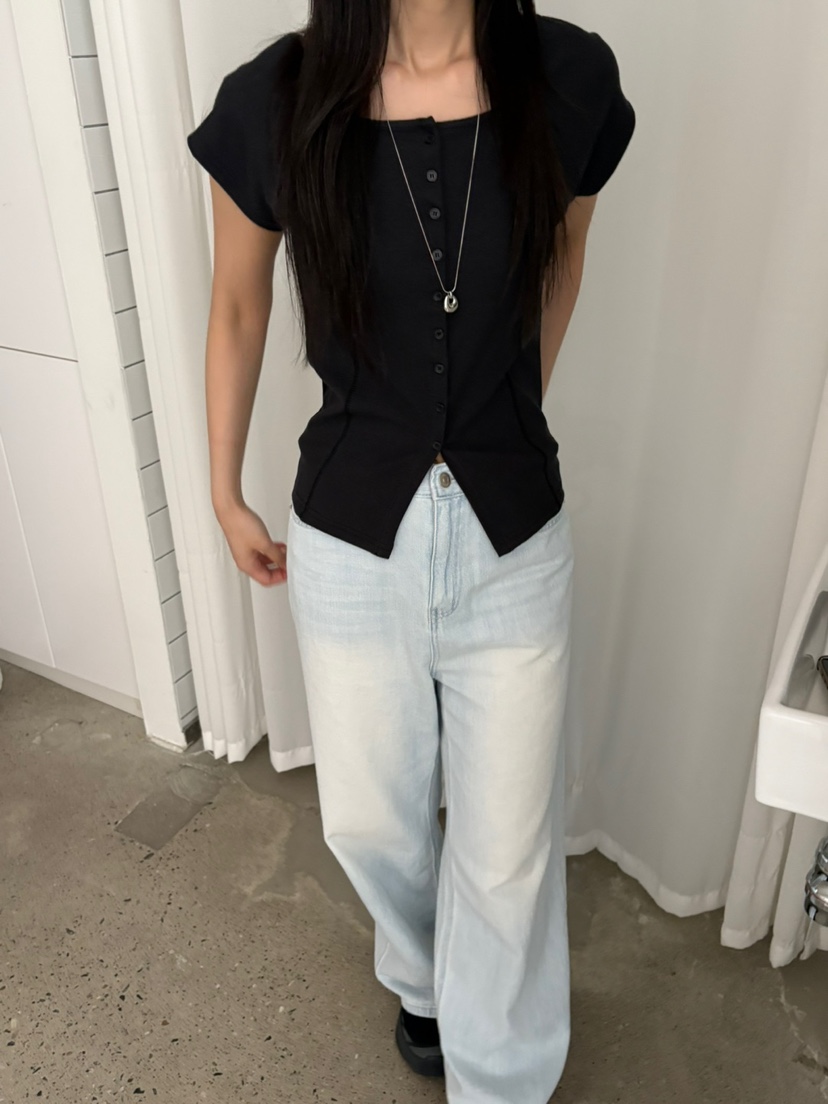 Verbena韓國直郵㊣東大門實拍女裝新品休閑人氣25春夏T恤開衫VerbenaT恤